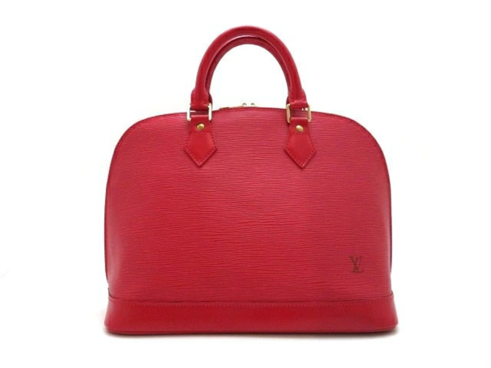 LOUIS VUITTON Alma Handbag Epi Leather Castilian Red